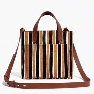 nwt madewell • small transport crossbody calf hair